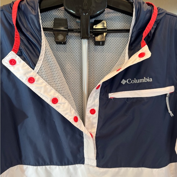 Columbia Women's Navy and White Pullover Windbreaker - Picture 4 of 9